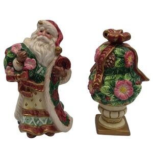 Fitz And Floyd Classics Christmas Santa Present Salt & Pepper Shakers‎ Holiday
